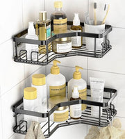 Shower, Bathtub, and Toilet Durable & Rustproof Corner Storage Organizer - WITH SCREW