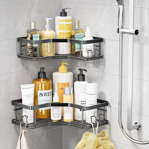 Shower, Bathtub, and Toilet Durable & Rustproof Corner Storage Organizer - WITH SCREW