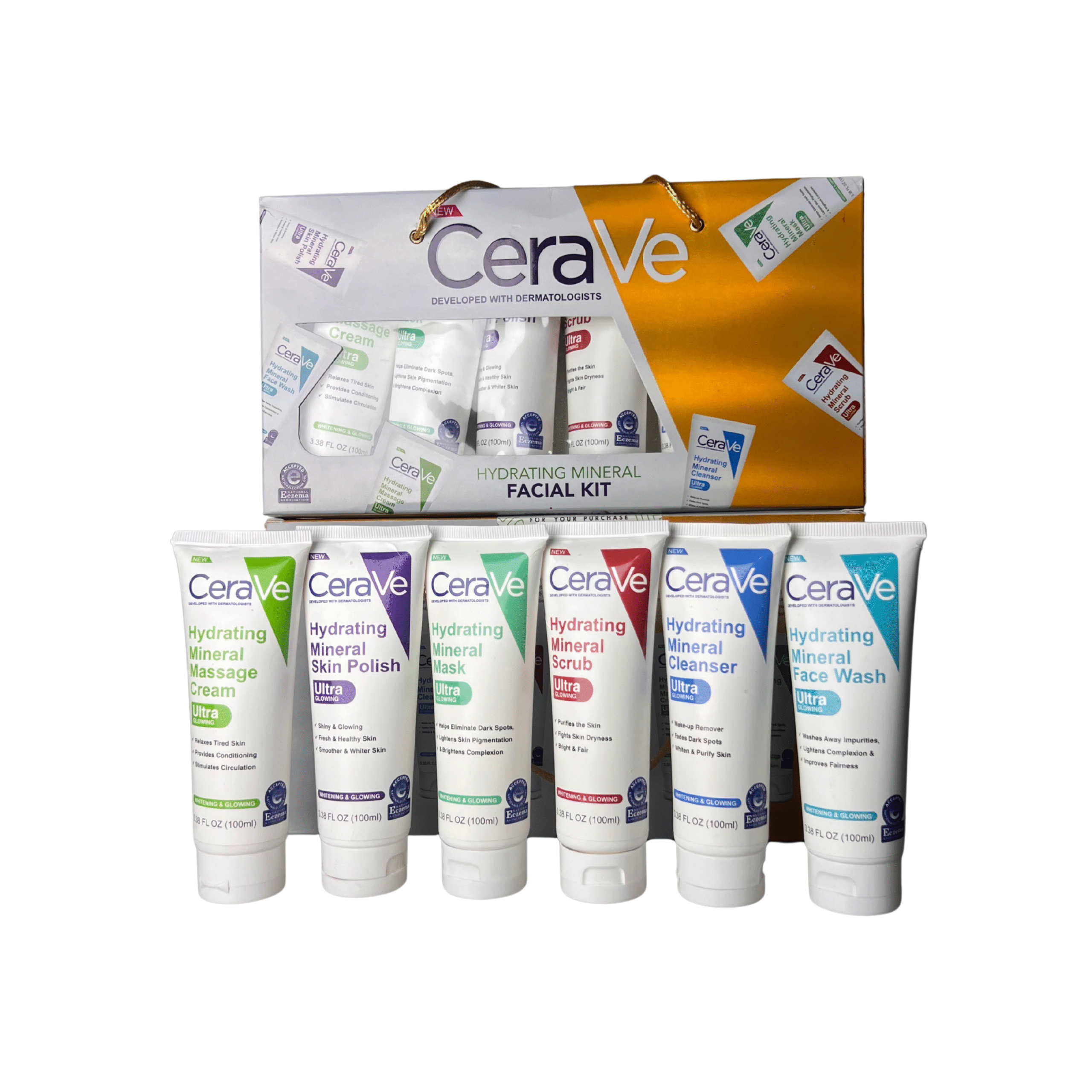 CeraVe Hydrating Mineral Facial Kit Imported Meterial (6pc pack)