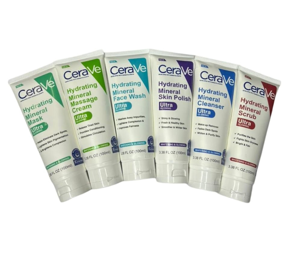CeraVe Hydrating Mineral Facial Kit Imported Meterial (6pc pack)