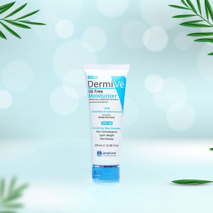 Dermive Oil-Free Moisturizer 100ml – Lightweight Hydration for Oily, Combination & Sensitive Skin